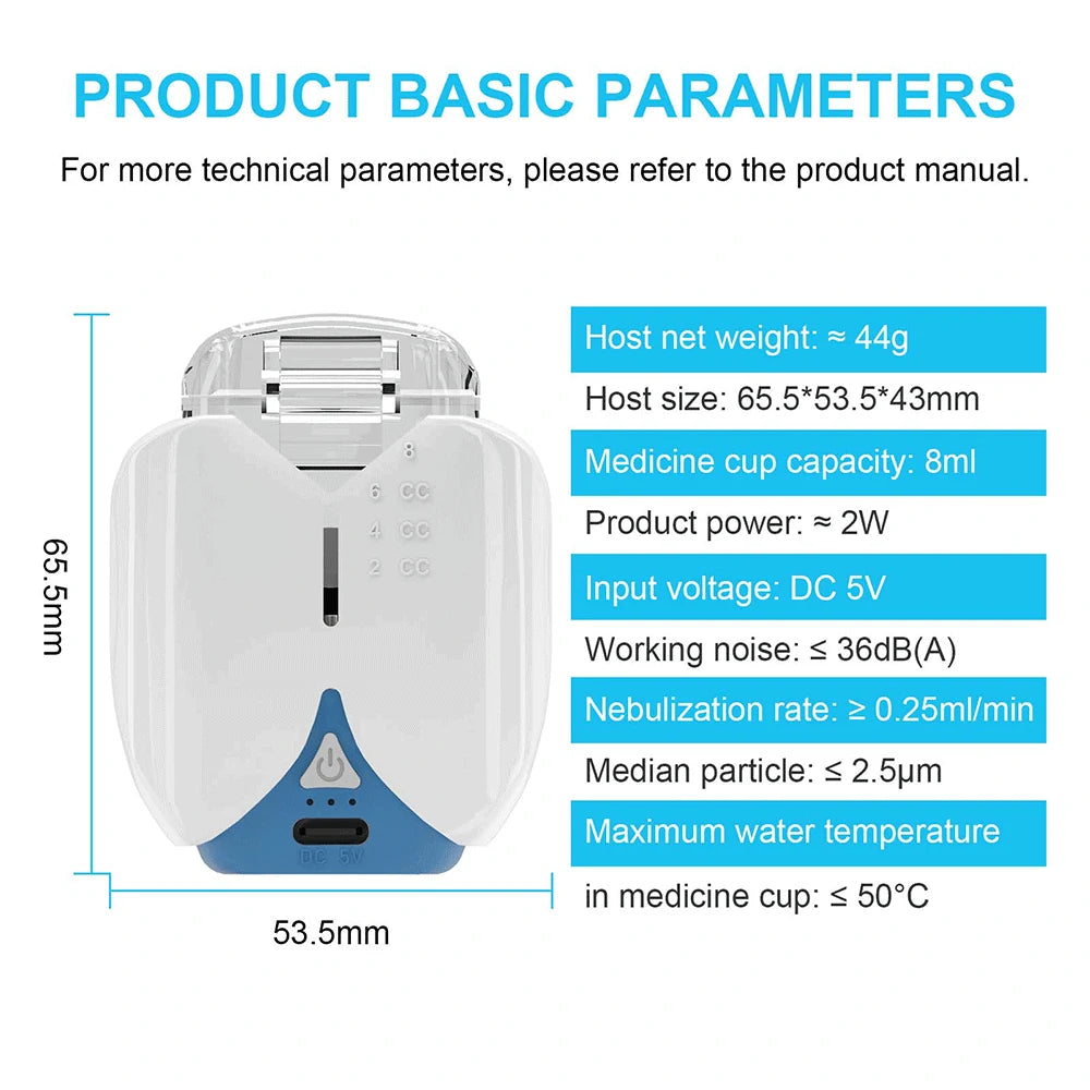 Rechargeable Mini Portable Hands-free Micro-mesh Nebulizer_11